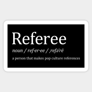 Referee definition white text Sticker